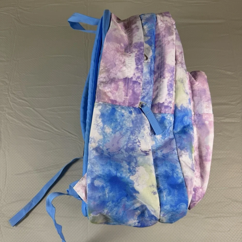 JanSport Big Student Tie Dye Backpack Blue Purple Pink School Bookbag Mesh
